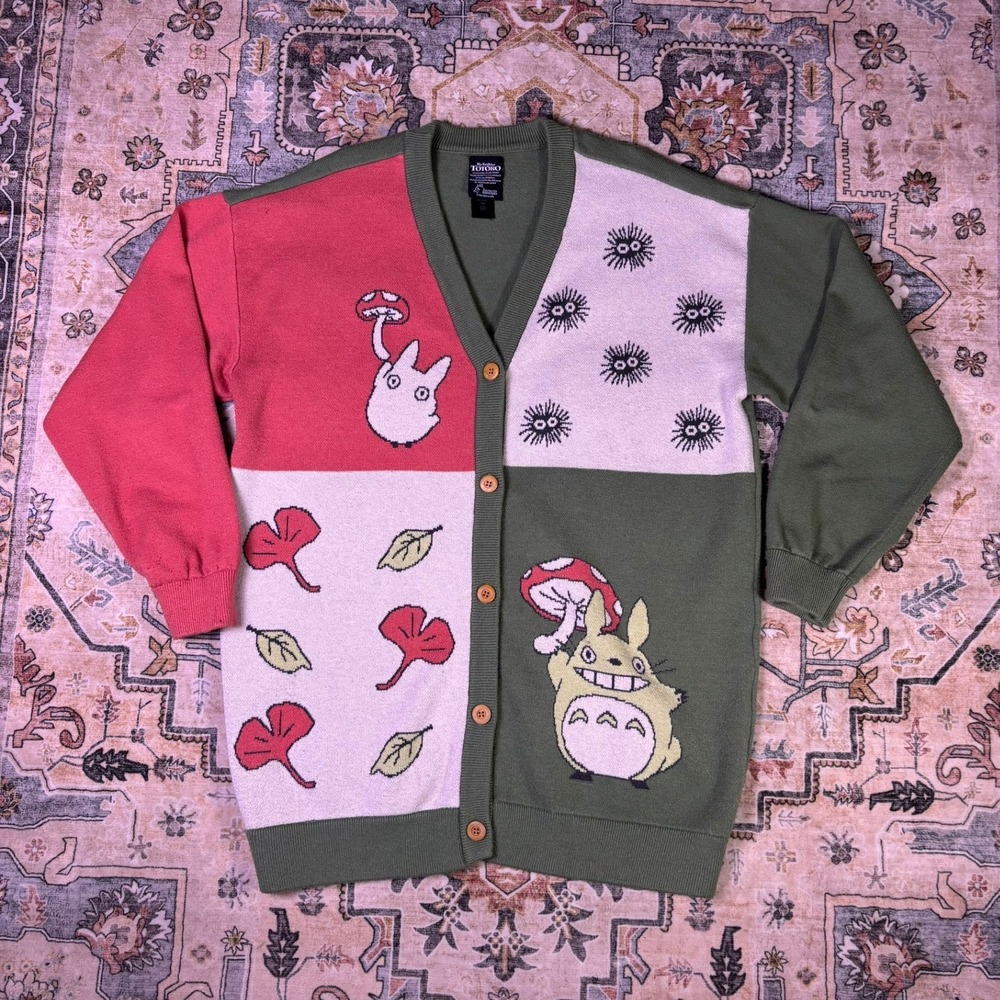 Her Universe Studio Ghibli My Neighbor Totoro Colorblock Cardigan Sweater Large